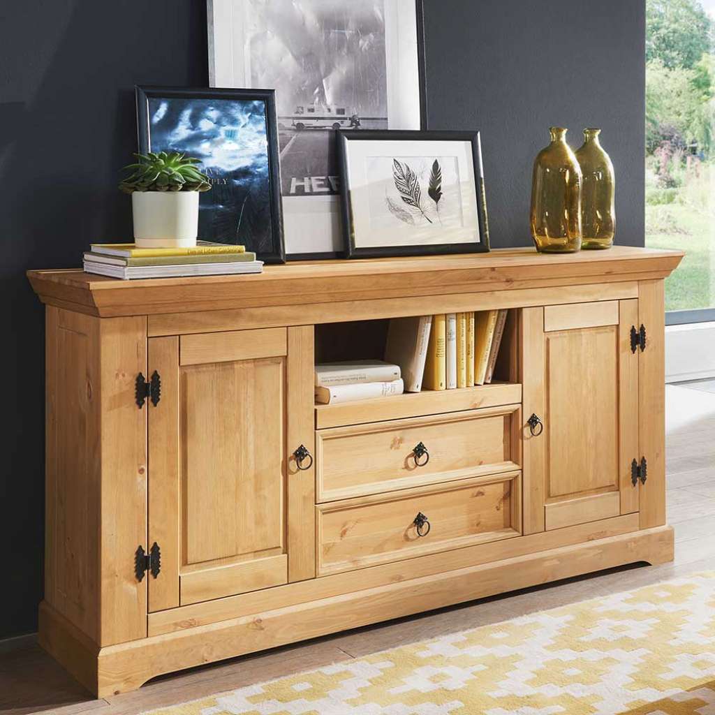 Vollholz Sideboard aus Kiefer Massivholz Landhausstil