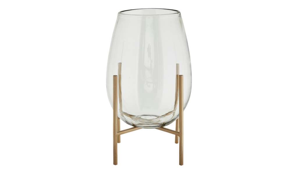 Windlicht ¦ gold ¦ Metall, Glas  ¦ Maße (cm): H: 31 Ø: [16.0] Dekoration > Laternen & Windlichter - Höffner