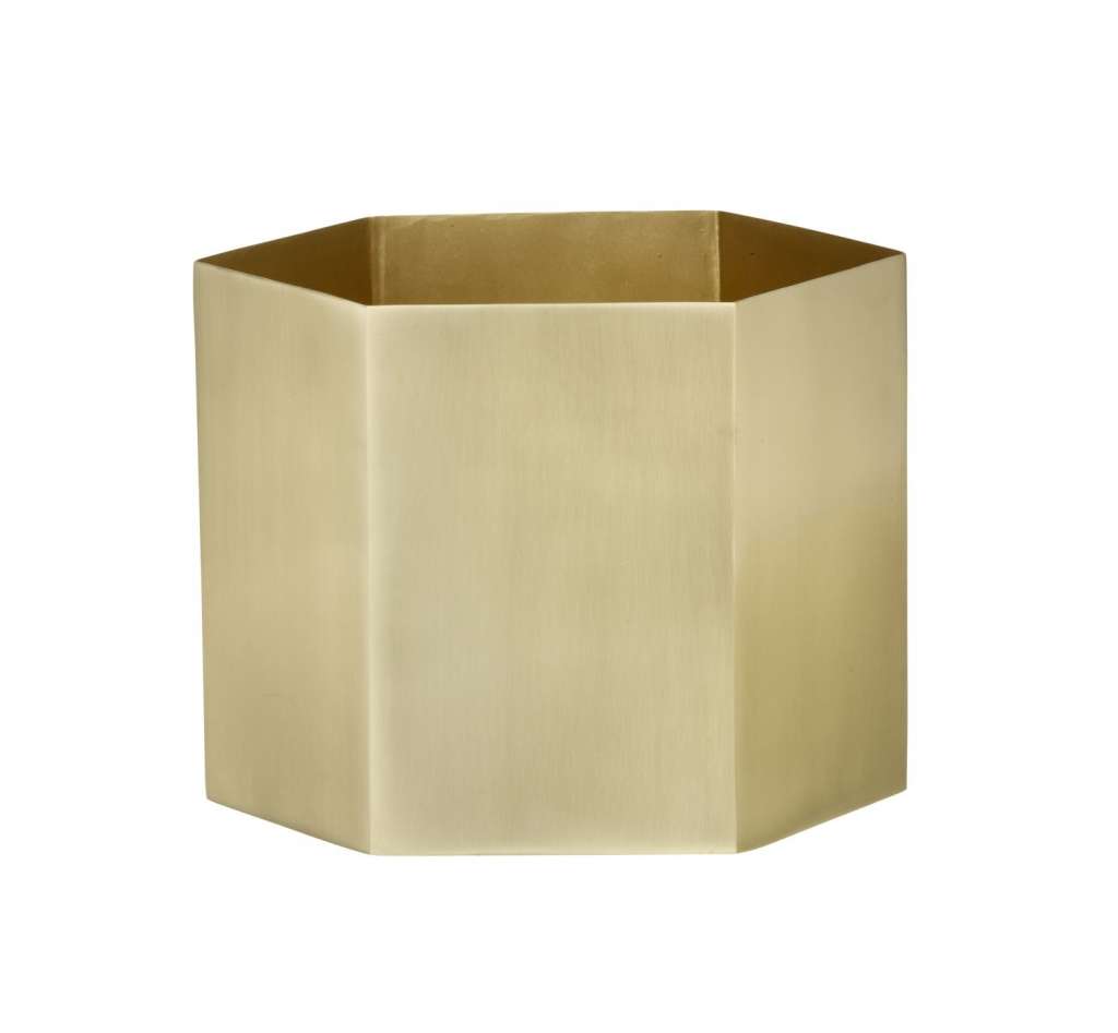 ferm LIVING - Hexagon Pot - Brass - XL - outdoor