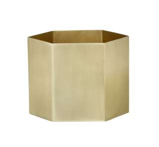 ferm LIVING - Hexagon Pot - Brass - XL - outdoor
