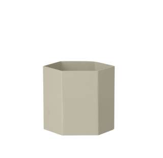 ferm LIVING - Hexagon Pot - Light Grey - L - outdoor