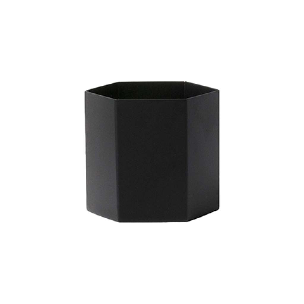 ferm LIVING - Hexagon Pot - Black - L - outdoor