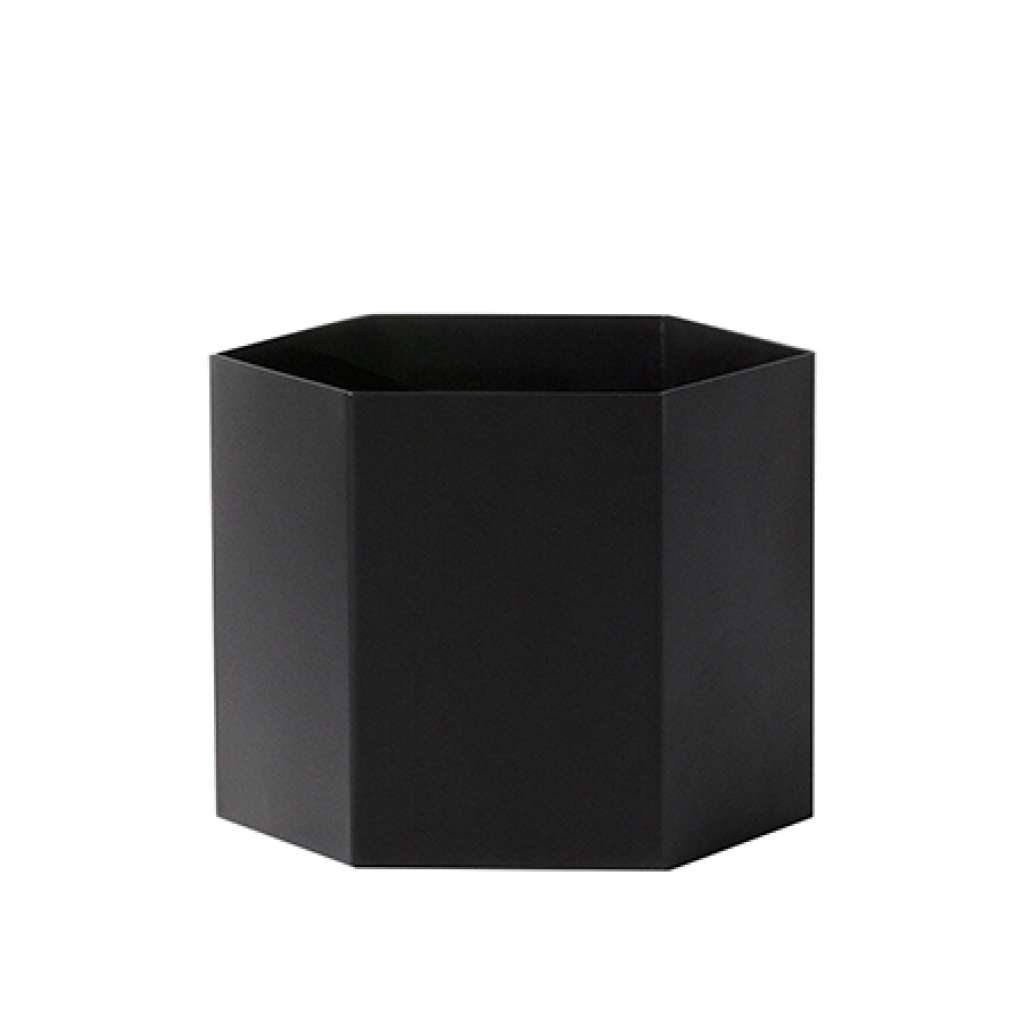 ferm LIVING - Hexagon Pot - Black - XL - outdoor