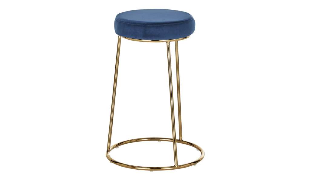 Polsterhocker  Avellino ¦ blau ¦ Maße (cm): H: 63,5 Ø: [43.0] Polstermöbel > Hocker - Höffner