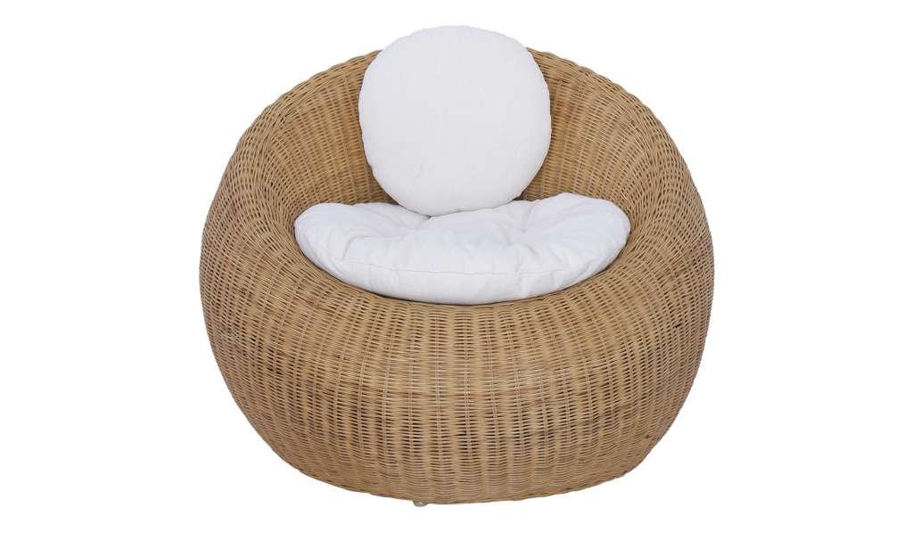 Rattansessel  Ina ¦ holzfarben ¦ Maße (cm): B: 83 H: 59 T: 79 Polstermöbel > Sessel > Polstersessel - Höffner