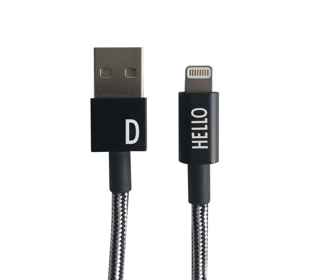 DESIGN LETTERS - Ladekabel für iPhone und iPad - D - indoor