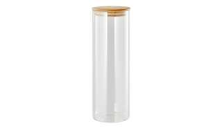 KHG Aufbewahrungsglas 30cm ¦ transparent/klar ¦ Glas , Bambus ¦ Maße (cm): H: 30 Ø: [10.3] Küchenzubehör & Helfer > Vorratsbehälter - Höffner