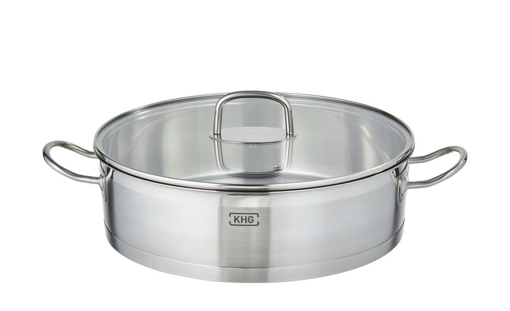 KHG Servierpfanne 28 cm  Luna ¦ silber ¦ Edelstahl ¦ Maße (cm): H: 8 Ø: [28.0] Töpfe & Pfannen & Zubehör > Pfannen > Spezial-Pfannen - Höffner