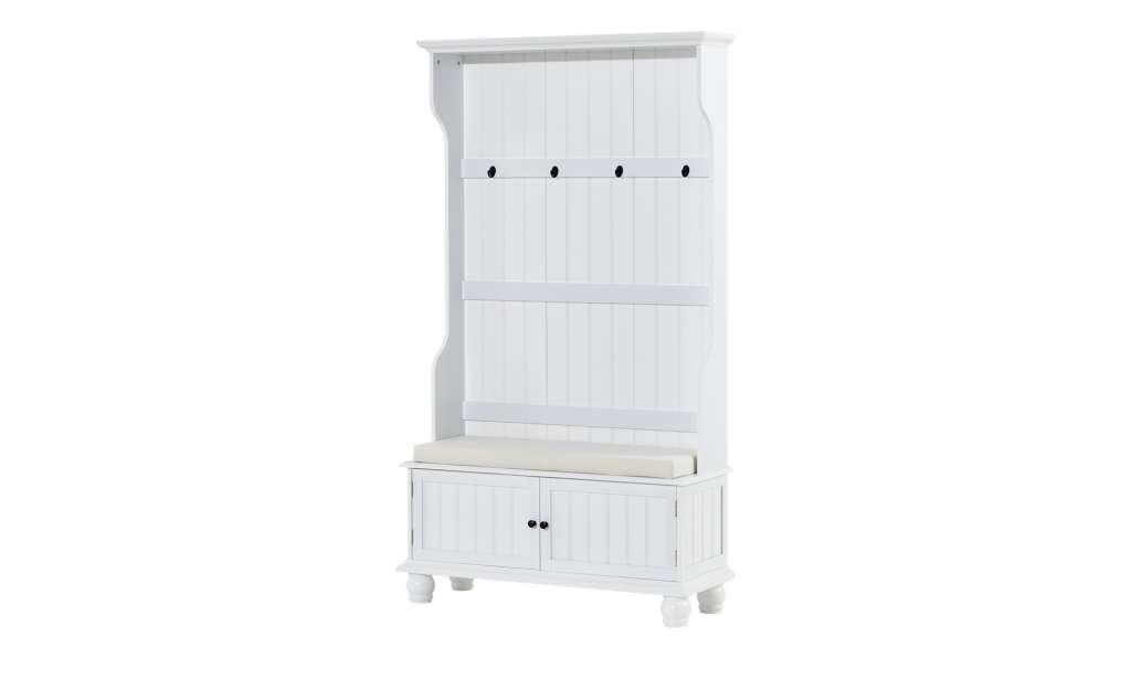 Garderobe im Landhausstil  Lario ¦ weiß ¦ Maße (cm): B: 102 H: 180 T: 37,5 Garderoben & Kleiderstangen > Garderoben - Höffner