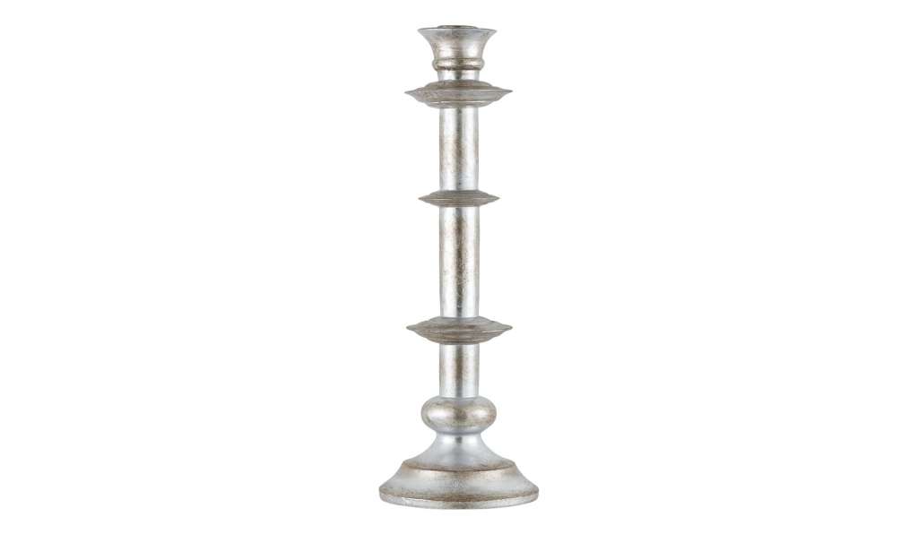Kerzenständer ¦ silber ¦ Polyresin (Kunstharz) ¦ Maße (cm): H: 38 Ø: [13.0] Dekoration > Kerzen & Lichter > Kerzenständer - Höffner