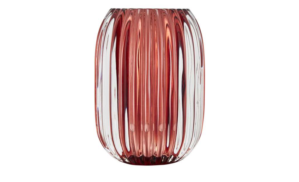 Teelichthalter ¦ rot ¦ Metall, Glas  ¦ Maße (cm): H: 13,5 Ø: [8.0] Dekoration > Kerzen & Lichter > Kerzenständer - Höffner