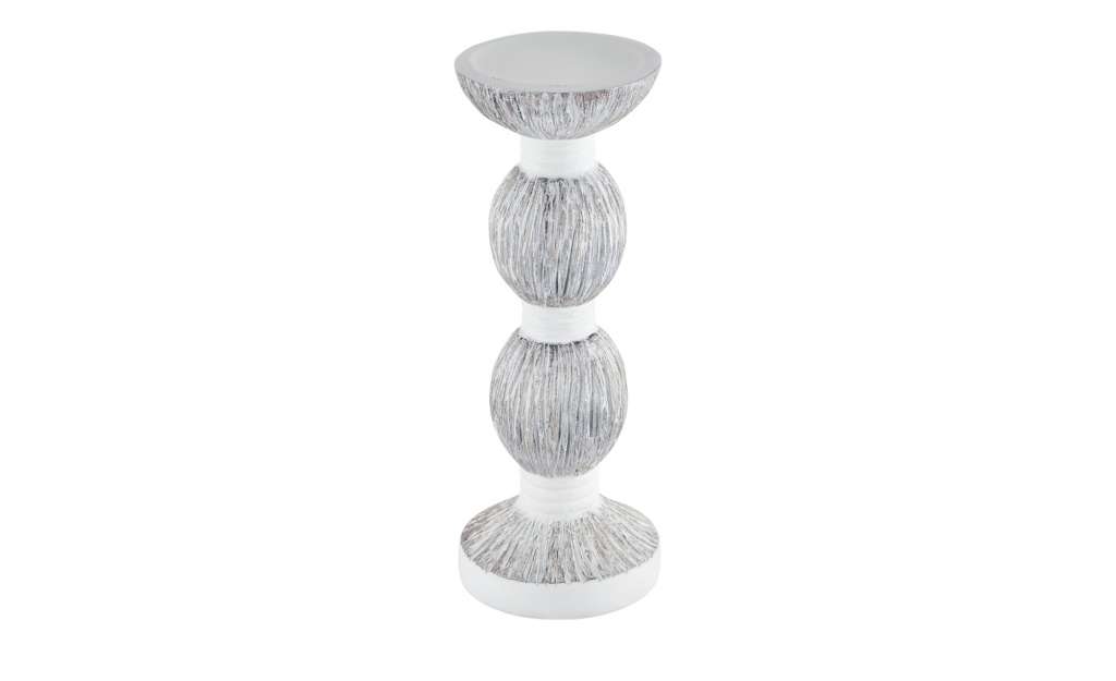 Kerzenständer ¦ weiß ¦ Polyresin (Kunstharz) ¦ Maße (cm): B: 11 H: 30 T: 11 Dekoration > Kerzen & Lichter > Kerzenständer - Höffner