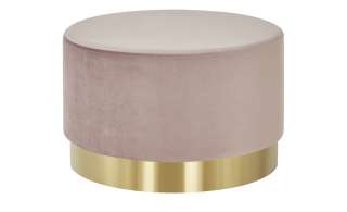 Samt-Hocker  Hanni ¦ rosa/pink ¦ Maße (cm): H: 35 Ø: [55.0] Polstermöbel > Hocker - Höffner