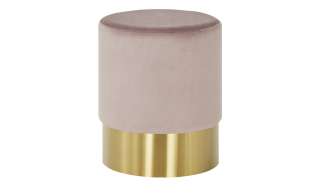Samt-Hocker  Hanni ¦ rosa/pink ¦ Maße (cm): H: 42 Ø: [35.0] Polstermöbel > Hocker - Höffner