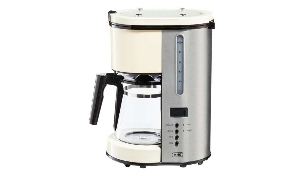 KHG Kaffeeautomat  KA-114 (CEX) ¦ creme ¦ Kunststoff ¦ Maße (cm): B: 19 H: 38 T: 27 Elektrokleingeräte > Kaffee & Espressomaschinen - Höffner