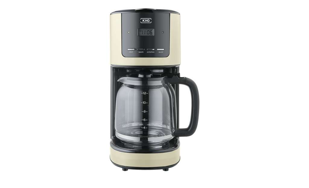KHG Kaffeeautomat  KA-184 (C) ¦ creme ¦ Glas , Metall, Kunststoff ¦ Maße (cm): B: 17,5 H: 36,5 T: 23,5 Elektrokleingeräte > Kaffee & Espressomaschinen - Höffner