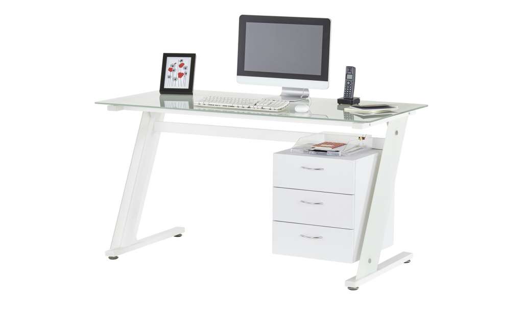 Computertisch  Wesenitz ¦ weiß ¦ Maße (cm): B: 140 H: 75,5 T: 70 Tische > Computertische - Höffner