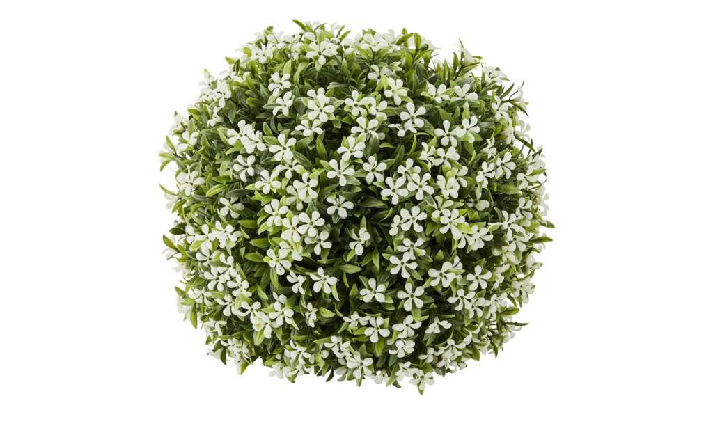Graskugel mit Blüten ¦ grün ¦ KunststoffØ: [25.0] Dekoration > Kunstblumen - Höffner