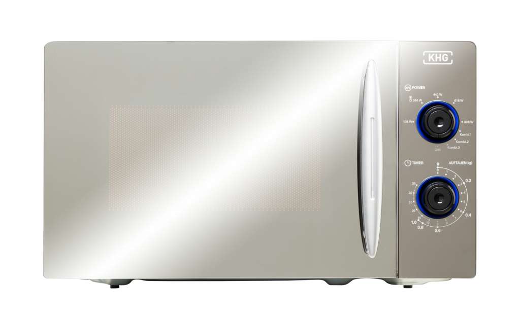 KHG Mikrowelle  MW-20GSG ¦ silber ¦ Metall-lackiert, Glas  ¦ Maße (cm): B: 44 H: 25,9 T: 34 Elektrokleingeräte > Mikrowellen - Höffner