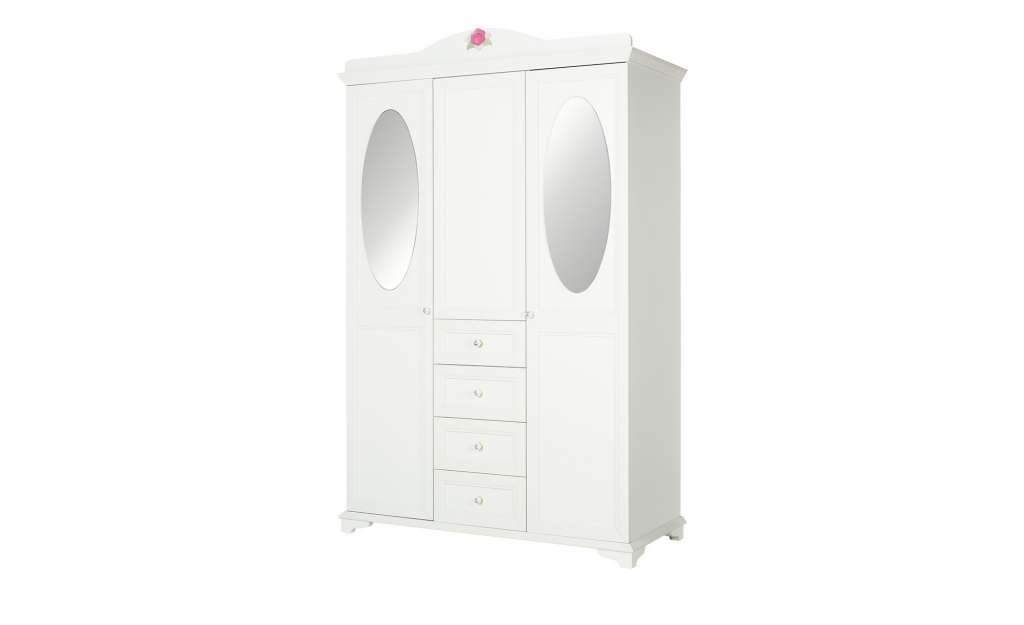 Kleiderschrank Romantik-Look  Fairytale ¦ weiß ¦ Maße (cm): B: 140,7 H: 217 T: 62,8 Schränke > Schranksysteme - Höffner