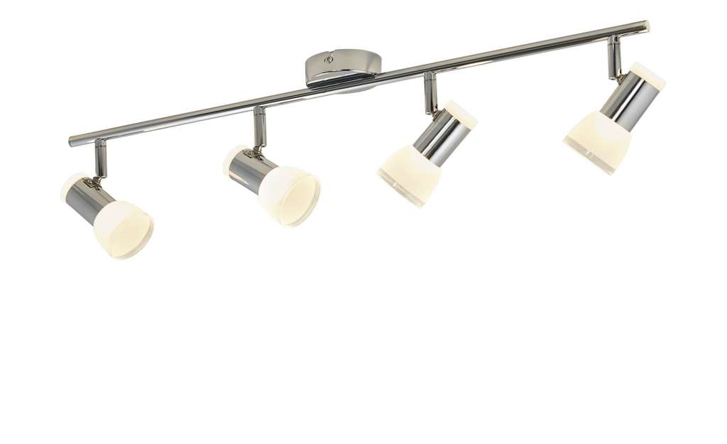 KHG LED-Deckenstrahler, 4-flammig, chrom ¦ silber ¦ Maße (cm): B: 8 H: 13 Lampen & Leuchten > LED-Leuchten > LED-Strahler & Spots - Höffner