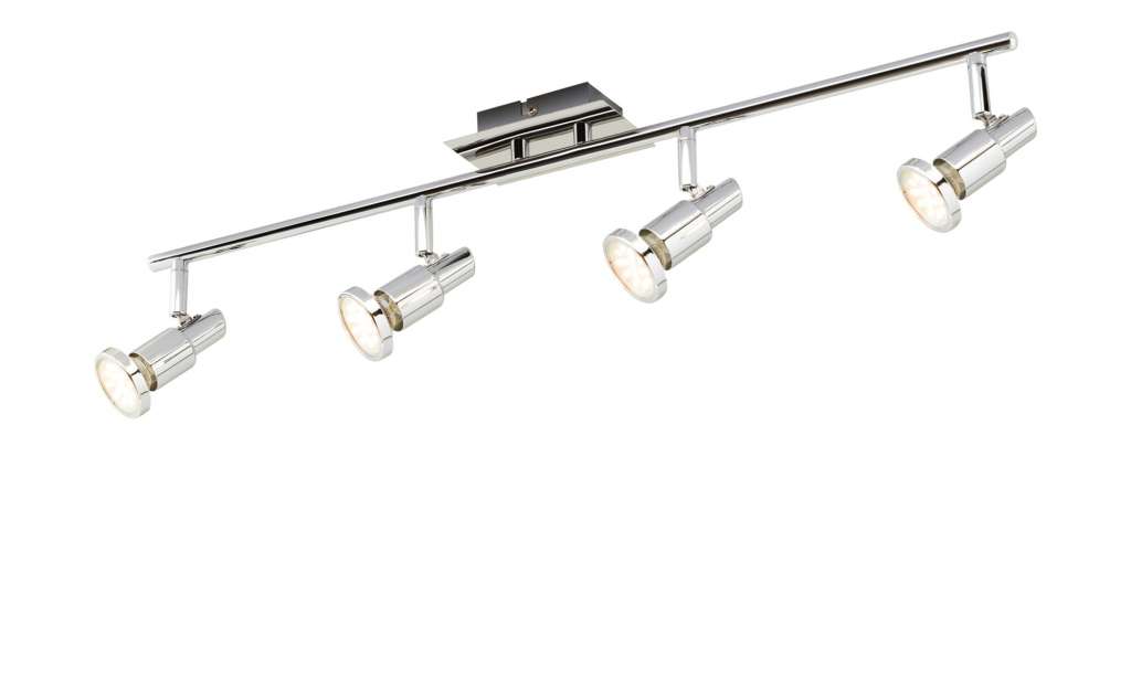 KHG LED-Deckenstrahler mit 4 schwenkbaren Spots ¦ silber ¦ Maße (cm): B: 8,5 H: 13 T: 13 Lampen & Leuchten > LED-Leuchten > LED-Strahler & Spots - Höffner