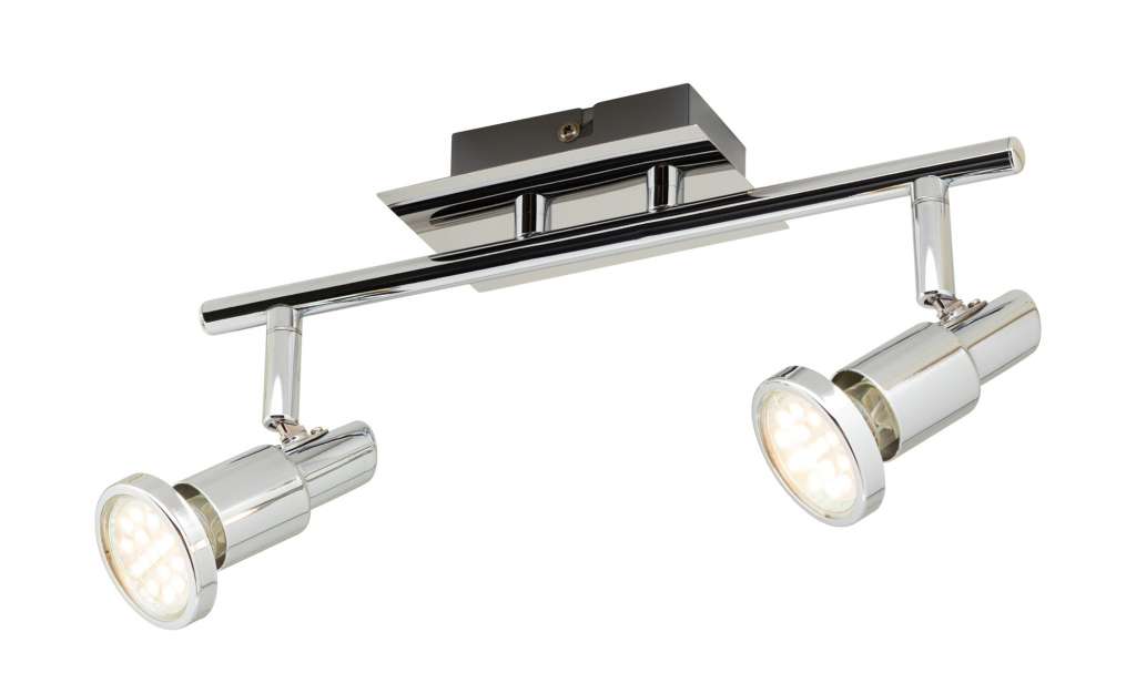 KHG LED-Deckenstrahler chrom 2 Spots ¦ silber ¦ Maße (cm): B: 8 T: 13 Lampen & Leuchten > LED-Leuchten > LED-Strahler & Spots - Höffner