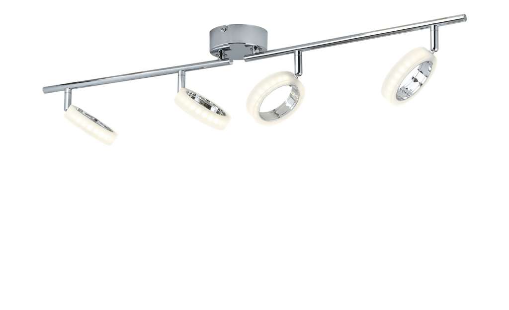 KHG LED-Deckenstrahler, 4-flammig, Acrylringe ¦ silber ¦ Maße (cm): B: 23,5 H: 10,5 Lampen & Leuchten > LED-Leuchten > LED-Strahler & Spots - Höffner