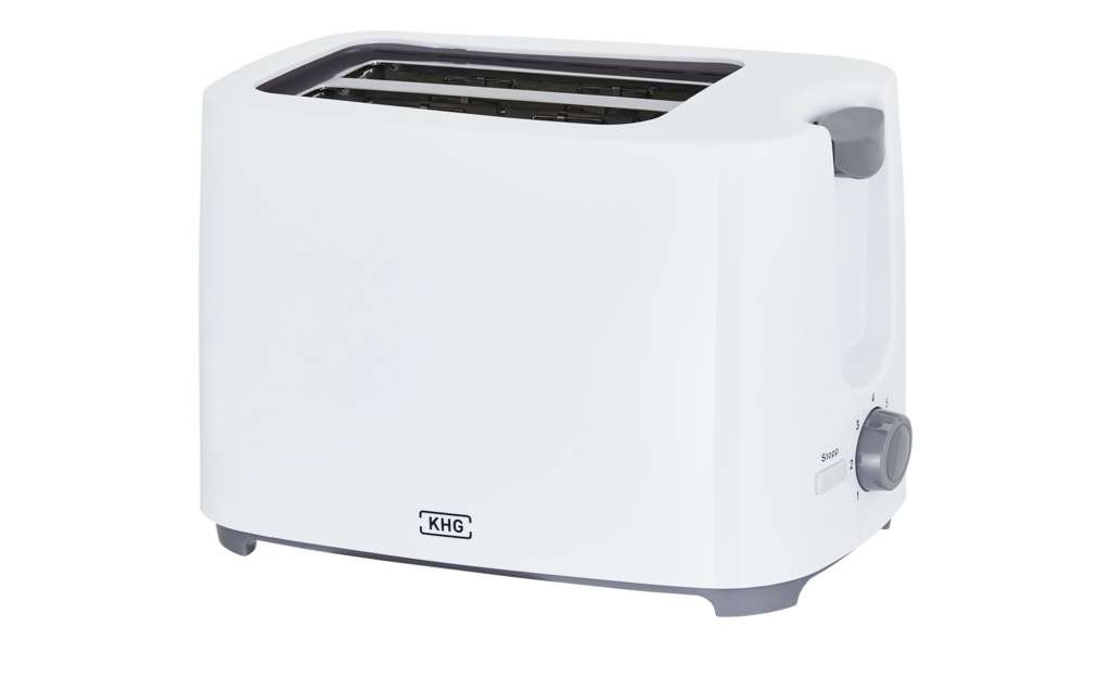 KHG Toaster  TO-701W ¦ weiß ¦ Edelstahl, Kunststoff, Metall ¦ Maße (cm): B: 25 H: 17,5 T: 15 Elektrokleingeräte > Toaster - Höffner