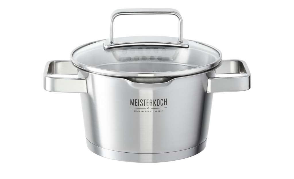 Meisterkoch Bratentopf ¦ silber ¦ Edelstahl ¦ Maße (cm): H: 9,5 Ø: [16.0] Töpfe & Pfannen & Zubehör > Töpfe - Höffner