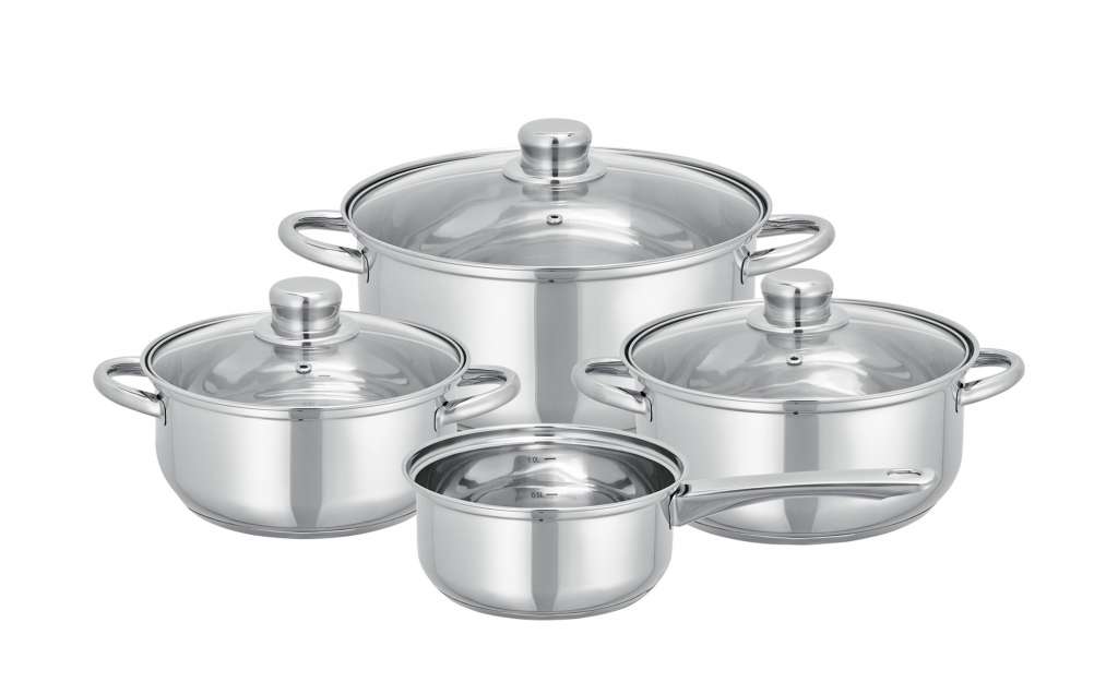 levelone Topfset 4-teilig  Mars ¦ silber ¦ Edelstahl Töpfe & Pfannen & Zubehör > Topf und Pfannen-Sets - Höffner