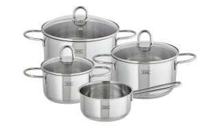 KHG Topfset, 4-teilig  Granat ¦ silber ¦ Edelstahl Töpfe & Pfannen & Zubehör > Topf und Pfannen-Sets - Höffner