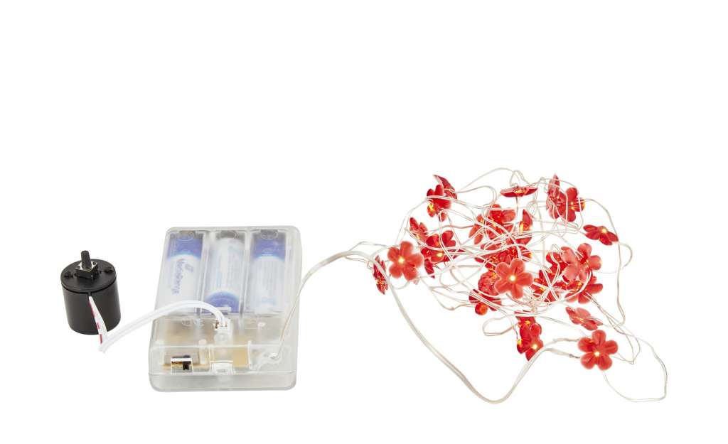 for friends LED Lichterkette  Blume ¦ rot ¦ Maße (cm): B: 17,5 H: 10,1 T: 2,4 Lampen & Leuchten > Innenleuchten > Lichterketten & Dekoleuchten - Höffner