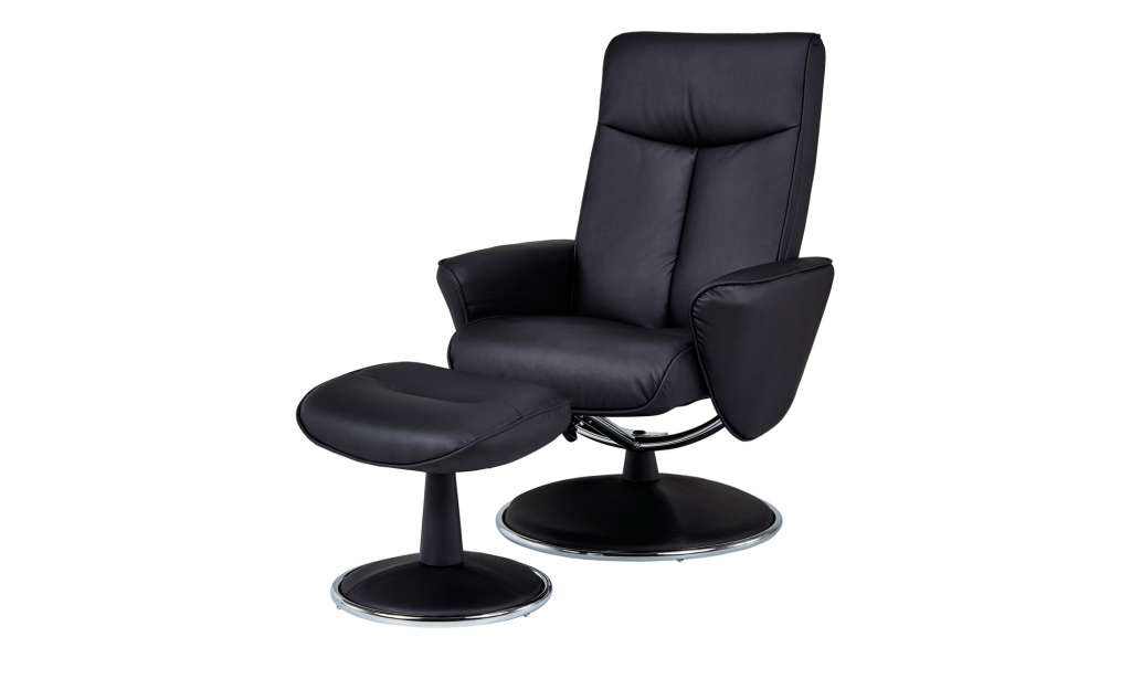 Relaxsessel schwarz - Kunstleder Abby ¦ schwarz ¦ Maße (cm): B: 82 H: 104,5 T: 110 Polstermöbel > Sessel > Fernsehsessel - Höffner