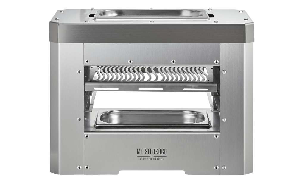 Meisterkoch Infrarot-Elektro-Grill  MK800 ¦ silber ¦ Edelstahl ¦ Maße (cm): B: 42 H: 34 T: 25 Elektrokleingeräte > Backen, Kochen, Grillen - Höffner