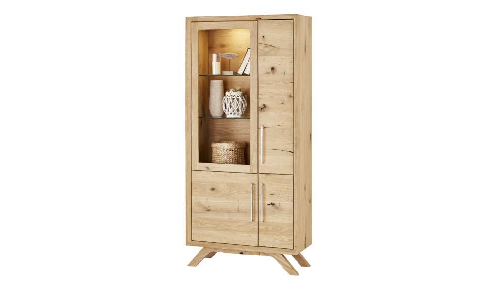 Gray & Jones Vitrine  Cap Ferrat ¦ holzfarben ¦ Maße (cm): B: 94 H: 205 T: 43 Kommoden & Sideboards > Vitrinen - Höffner