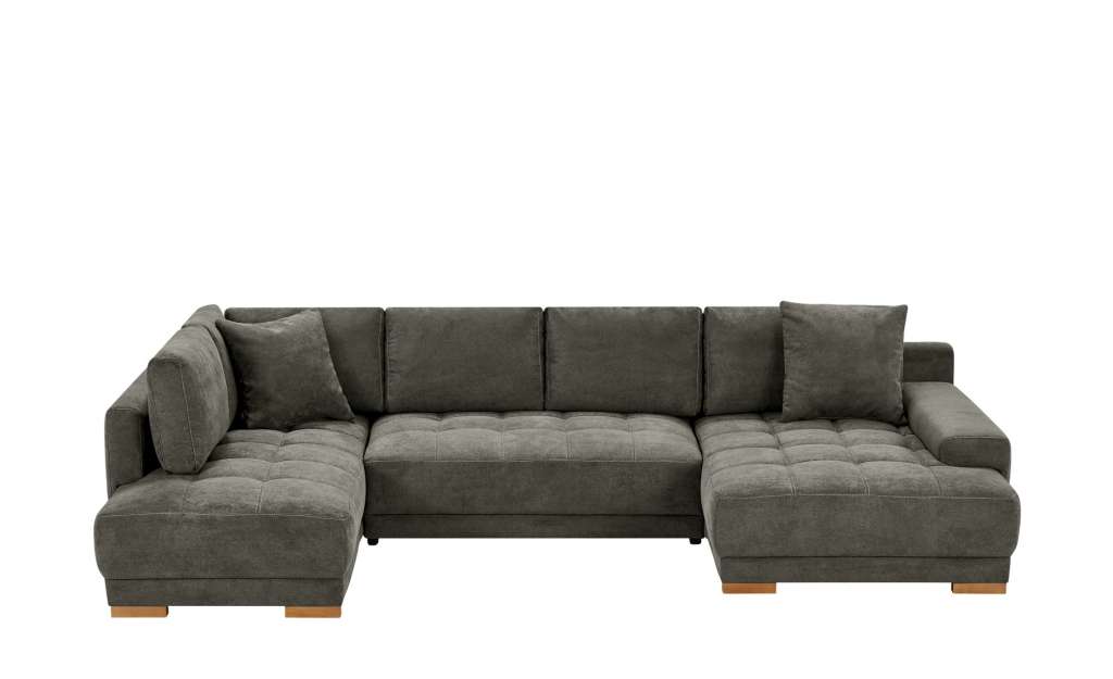 Wohnlandschaft  Soul ¦ grau ¦ Maße (cm): B: 344 H: 87 T: 180 Polstermöbel > Sofas > Schlafsofas - Höffner