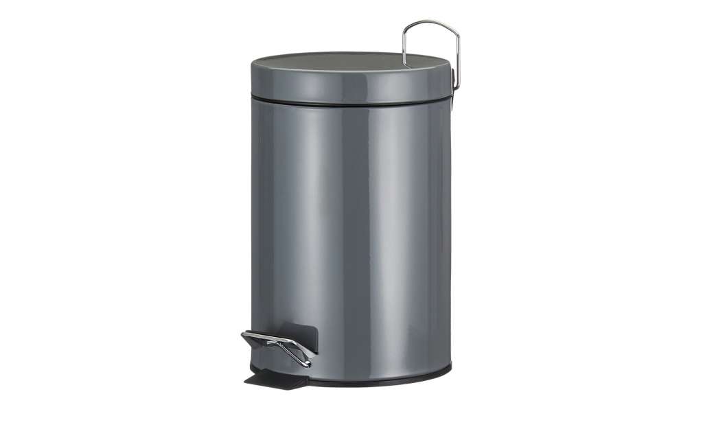 KHG Kosmetikeimer ¦ grau ¦ Aluminium ¦ Maße (cm): H: 26 Ø: [16.8] Küchenzubehör & Helfer > Abfallbehälter - Höffner
