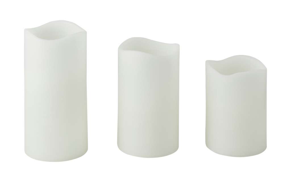 LED-Kerzen, 3er-Set ¦ beige ¦ Wachs, Kunststoff ¦ Maße (cm): B: 27,3 H: 16,2 T: 8,5 Dekoration > Kerzen & Lichter - Höffner