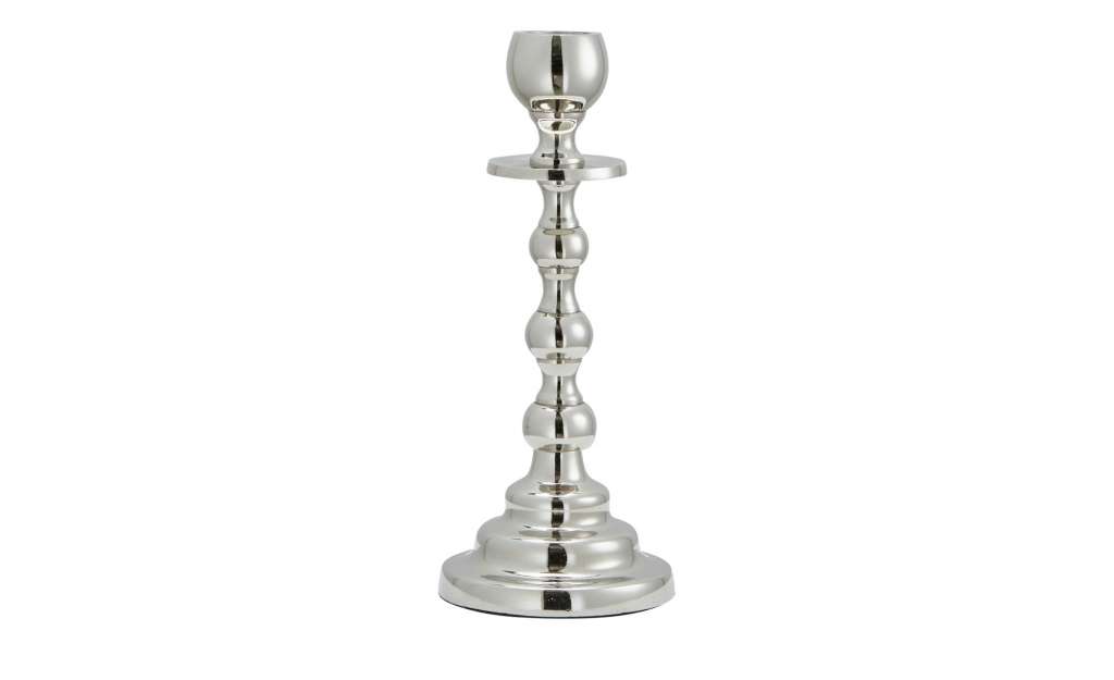 Kerzenständer ¦ silber ¦ Metall ¦ Maße (cm): B: 8 H: 20 T: 8 Dekoration > Kerzen & Lichter > Kerzenständer - Höffner