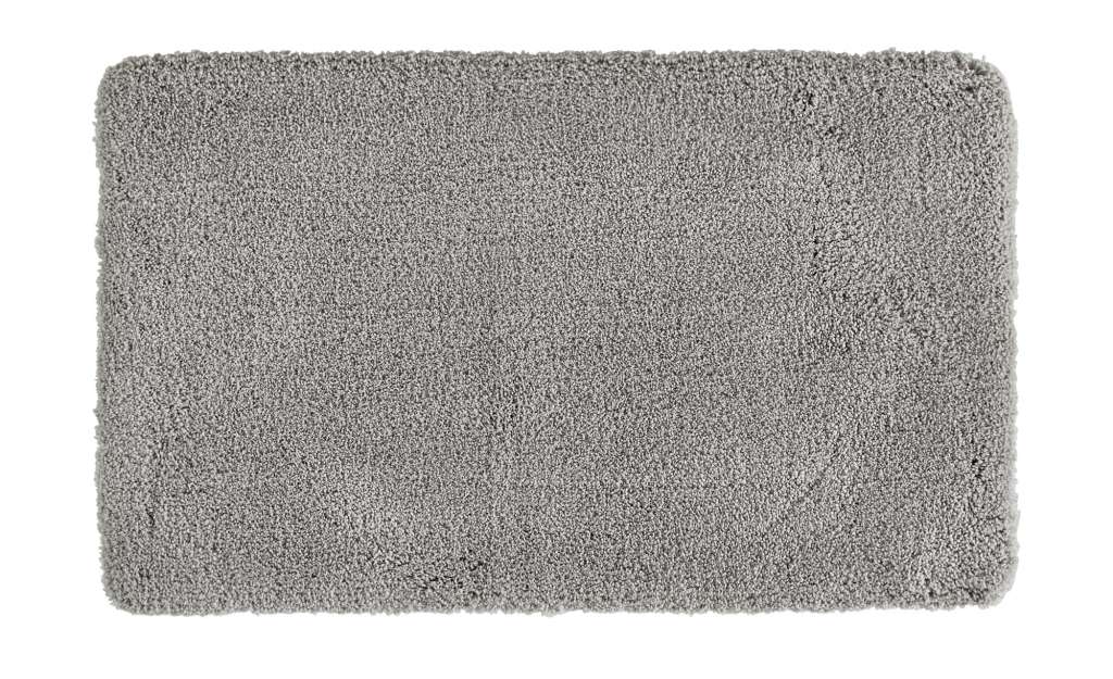 HOME STORY Badteppich  Softy ¦ silber ¦ 100% Polyester ¦ Maße (cm): B: 55 Badtextilien und Zubehör > Badematten & Badvorleger - Höffner