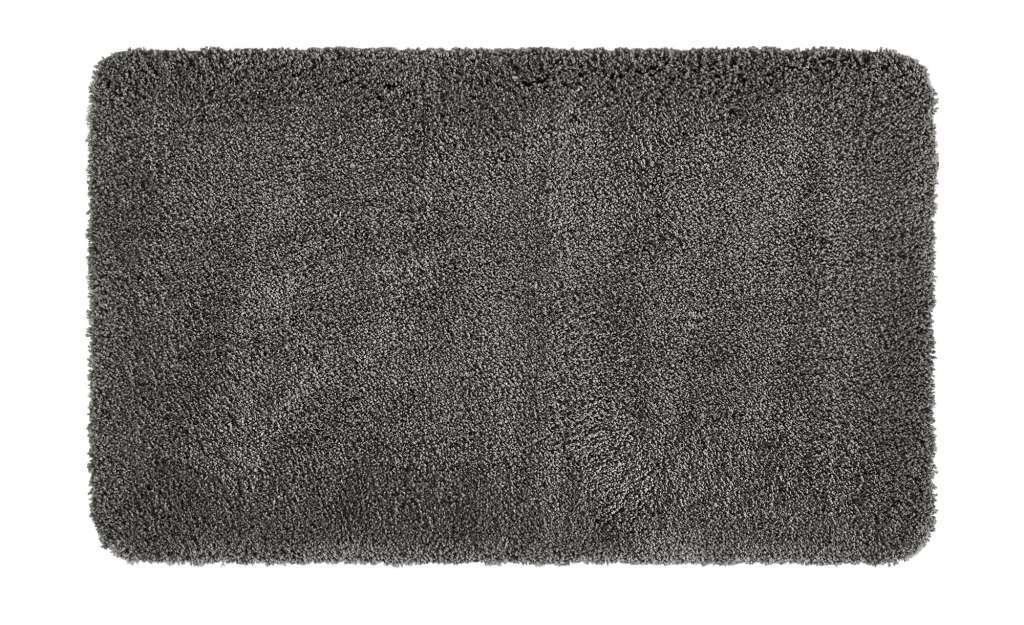 HOME STORY Badteppich  Softy ¦ grau ¦ 100% Polyester ¦ Maße (cm): B: 55 Badtextilien und Zubehör > Badematten & Badvorleger - Höffner