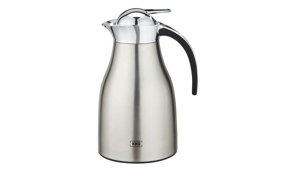 KHG Kaffeekanne ¦ silber ¦ Edelstahl, Kunststoff, Glas , Silikon ¦ Maße (cm): H: 26,5 Ø: [14.5] Kaffee & Tee > Kaffee- & Isolierkannen - Höffner