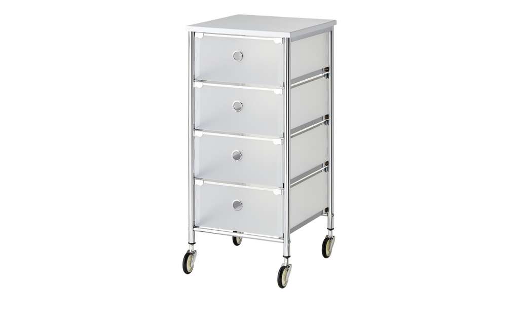 Rollcontainer mit 4 Schubfächern  Ronda ¦ weiß ¦ Maße (cm): B: 34,5 H: 73 T: 37 Regale > Bücherregale - Höffner