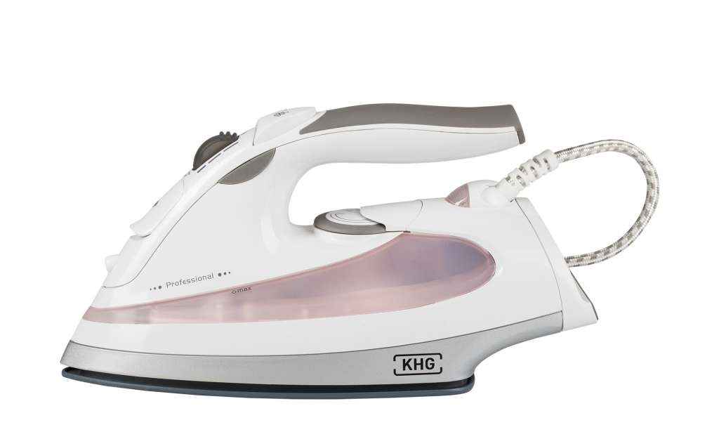 KHG Dampfbügeleisen  DB-2201WR ¦ weiß ¦ Keramik, Kunststoff, Edelstahl ¦ Maße (cm): B: 28,4 H: 13,5 T: 12 Elektrokleingeräte > Bügeln - Höffner