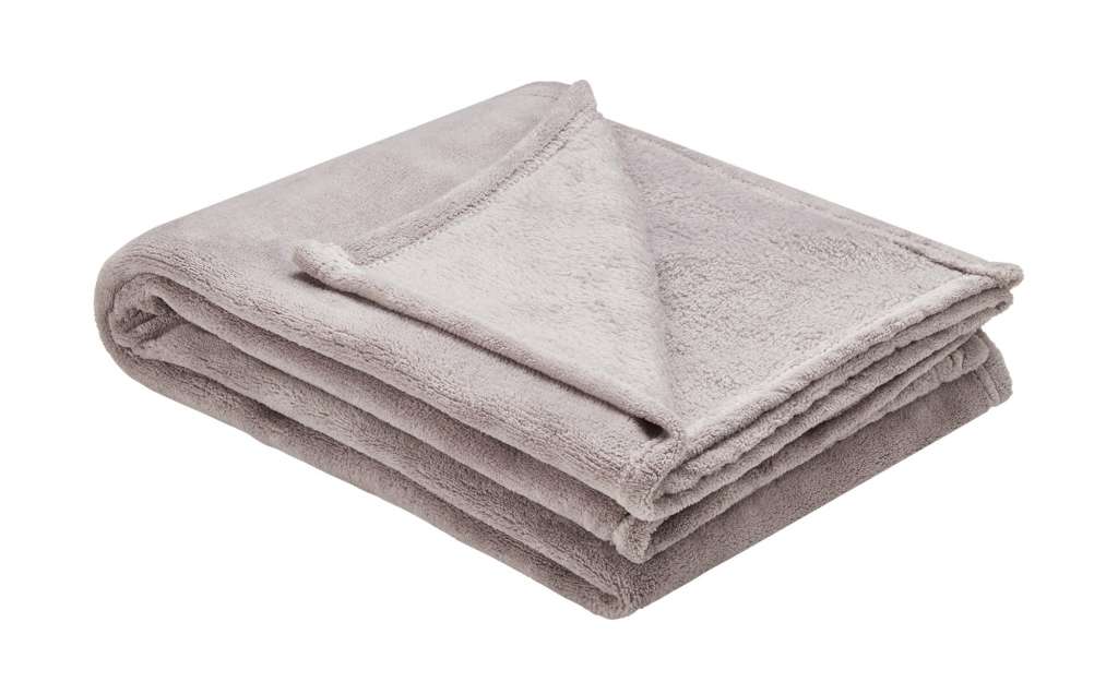 HOME STORY Coralfleecedecke  Emely ¦ grau ¦ Polyester, 100% Polyester ¦ Maße (cm): B: 150 Heimtextilien > Kuscheldecken - Höffner