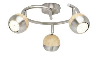 KHG LED-Spot, 3-flammig mit Holz ¦ braun ¦ Maße (cm): B: 8 H: 14 Ø: [25.0] Lampen & Leuchten > LED-Leuchten > LED-Strahler & Spots - Höffner