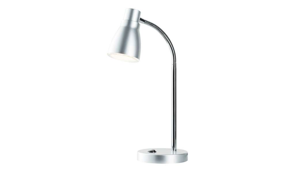 KHG LED-Tischleuchte silber mit flexiblem Arm ¦ silber ¦ Maße (cm): H: 43,5 Ø: [11.5] Lampen & Leuchten > Innenleuchten > Tischlampen - Höffner