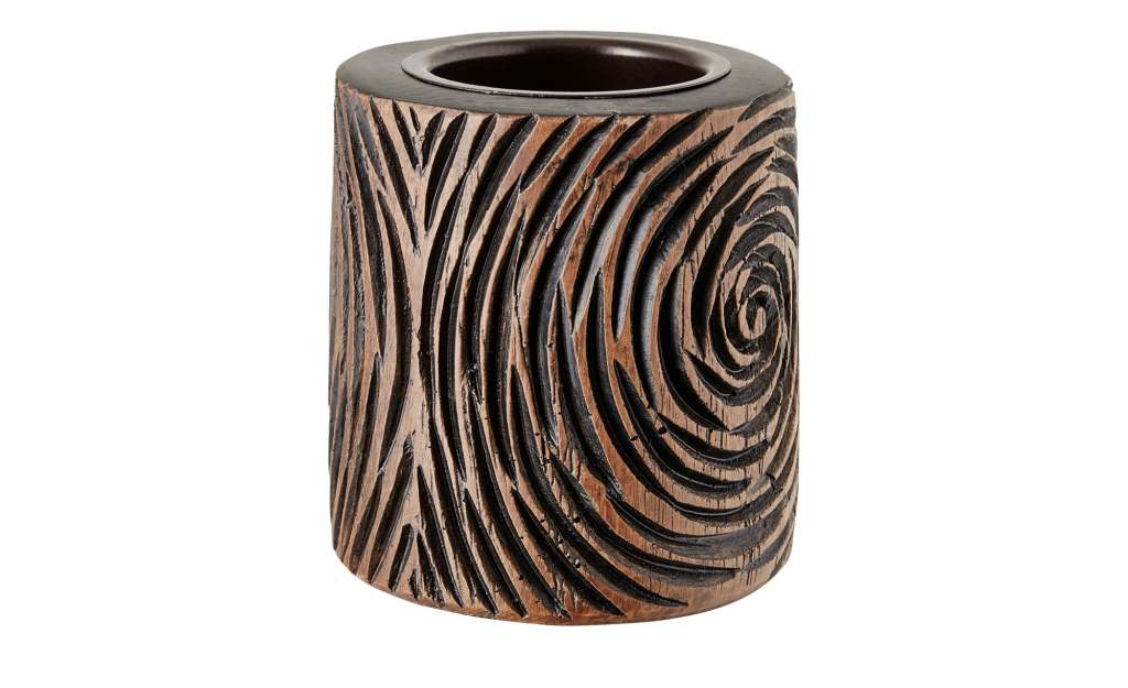 Teelichthalter  Circle ¦ braun ¦ Polyresin (Kunstharz) ¦ Maße (cm): H: 7,5 Ø: [7.0] Dekoration > Kerzen & Lichter > Kerzenständer - Höffner