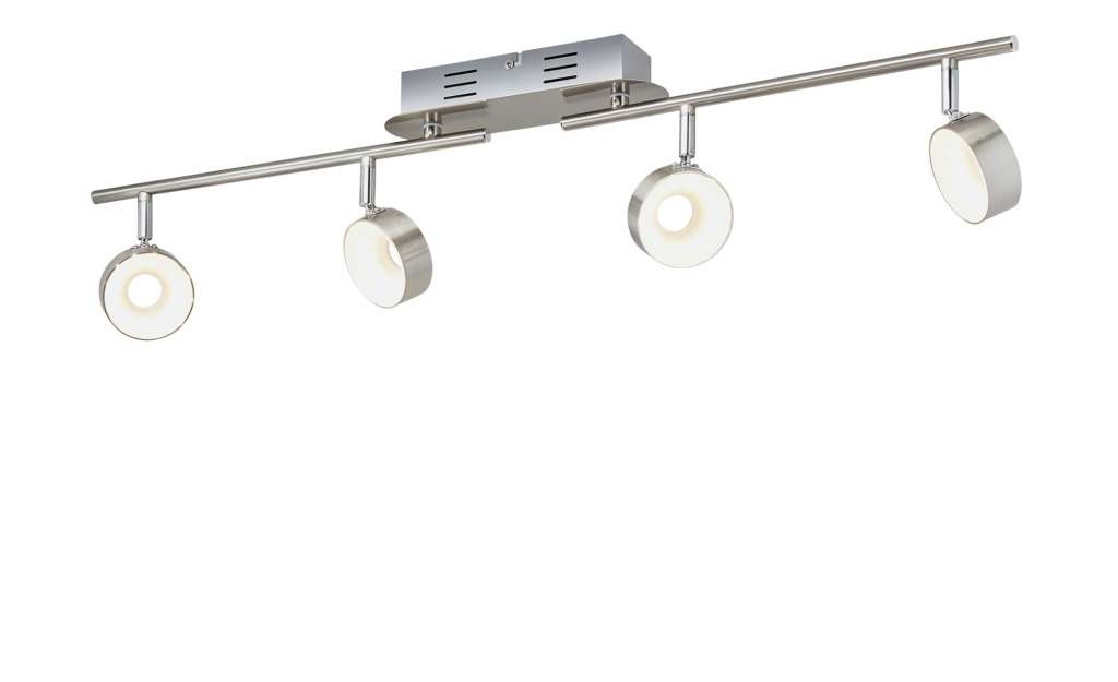 KHG LED-Spot, 4-flammig Nickel matt ¦ silber ¦ Maße (cm): B: 8 H: 18,5 Lampen & Leuchten > LED-Leuchten > LED-Strahler & Spots - Höffner